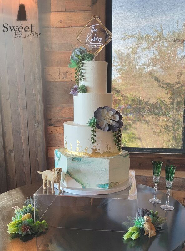 Buttercream marble wedding cake Sweet By Design