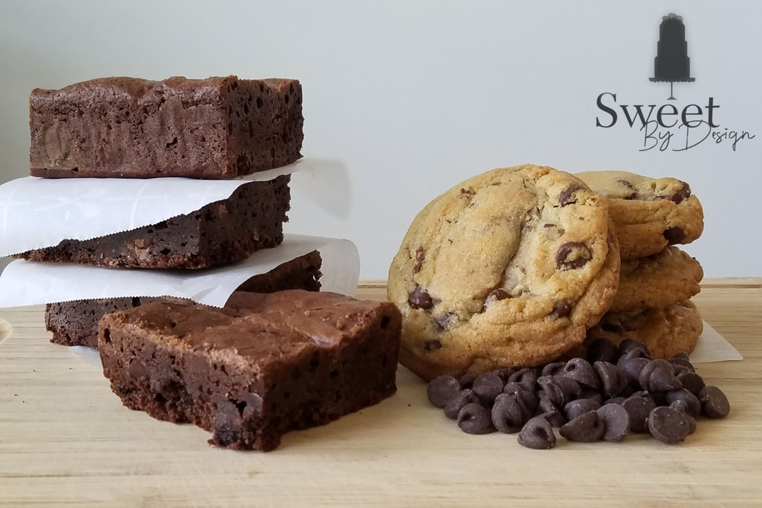 Brownies and chocolate chip cookies by Sweet By Design